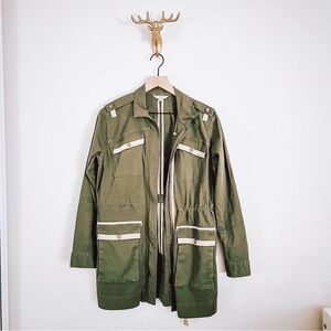 Cabi Women's Olive Green Full Zip Jacket Coat Size Small